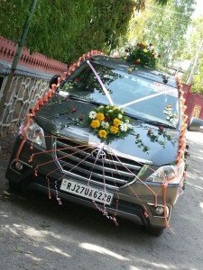 Wedding car decoration