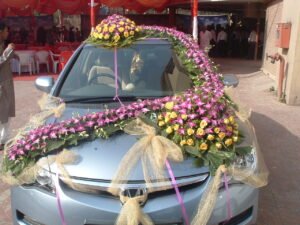 Wedding car decoration