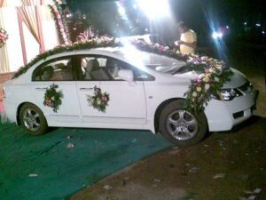 Wedding car decoration
