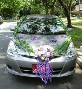 Wedding car decoration