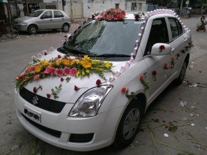 Wedding car decoration