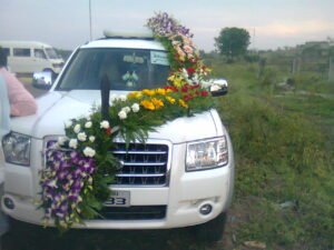 Wedding car decoration