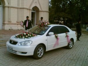 Wedding car decoration