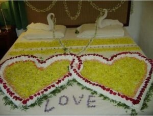 suhag rat bed room decoration