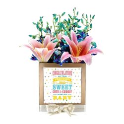 newborn customized flower box