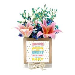 newborn customized flower box