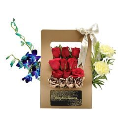 big congrats flower box