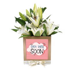 get well soon flower box