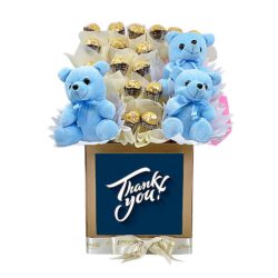 thanks blue teddy box