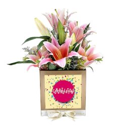 pink lily Congratulations Box