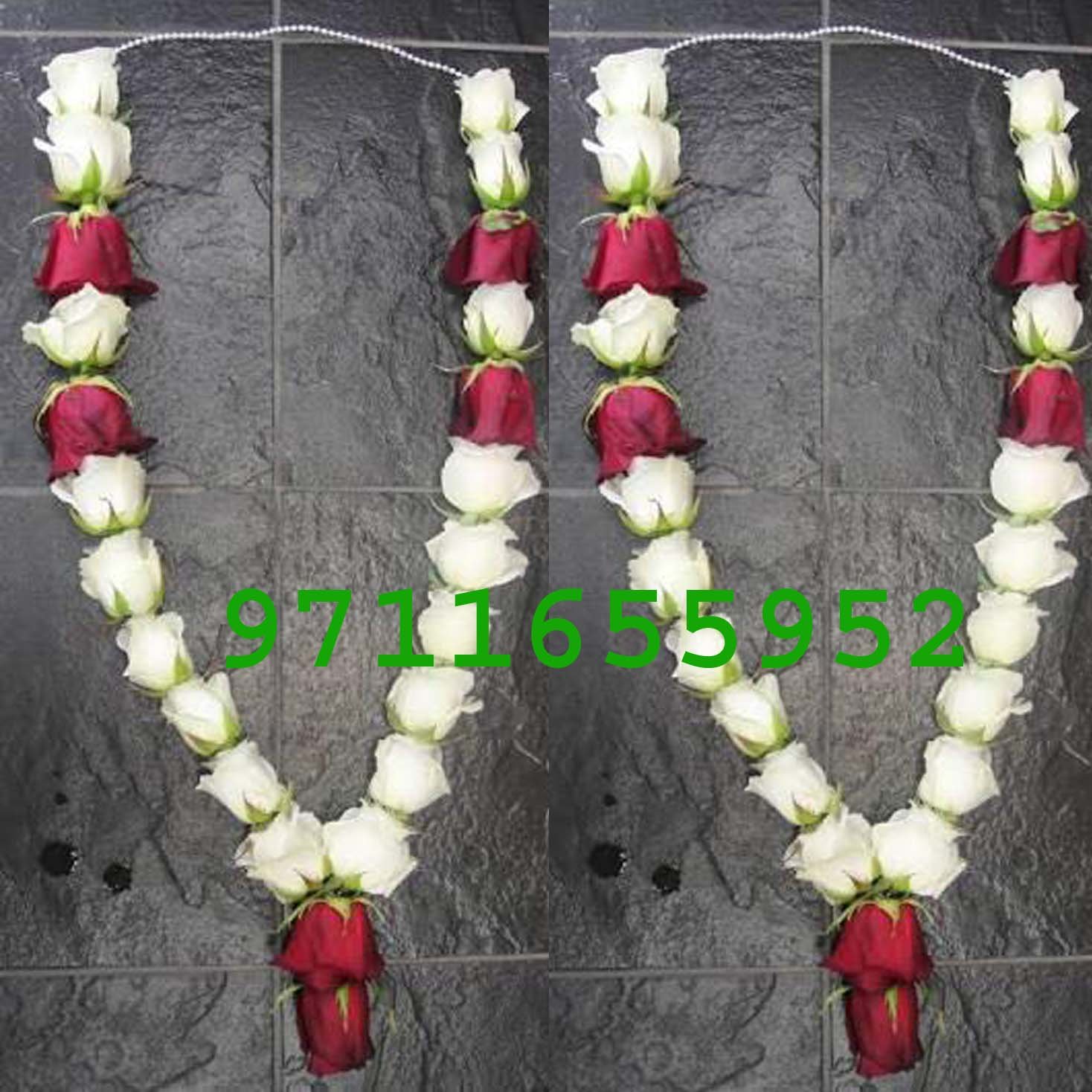 Red And White Rose Garland Florist Chain Flower Delivery near me