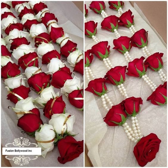 Cutest White And Red Rose Varmala Florist Chain Flower Delivery near me